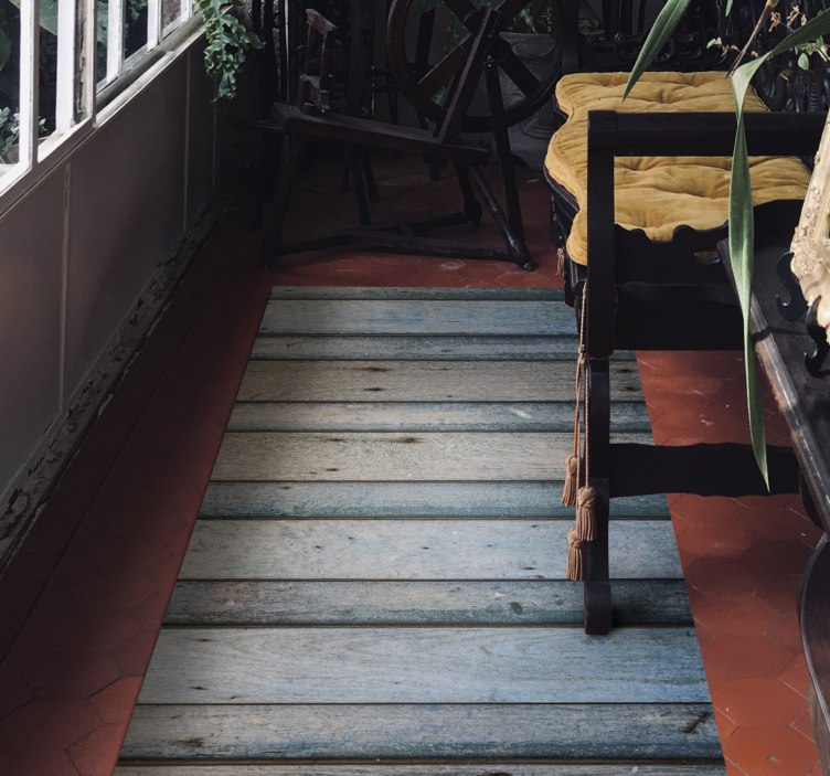 Verweerde planken vinyl tapijt met houtstructuur - TenStickers