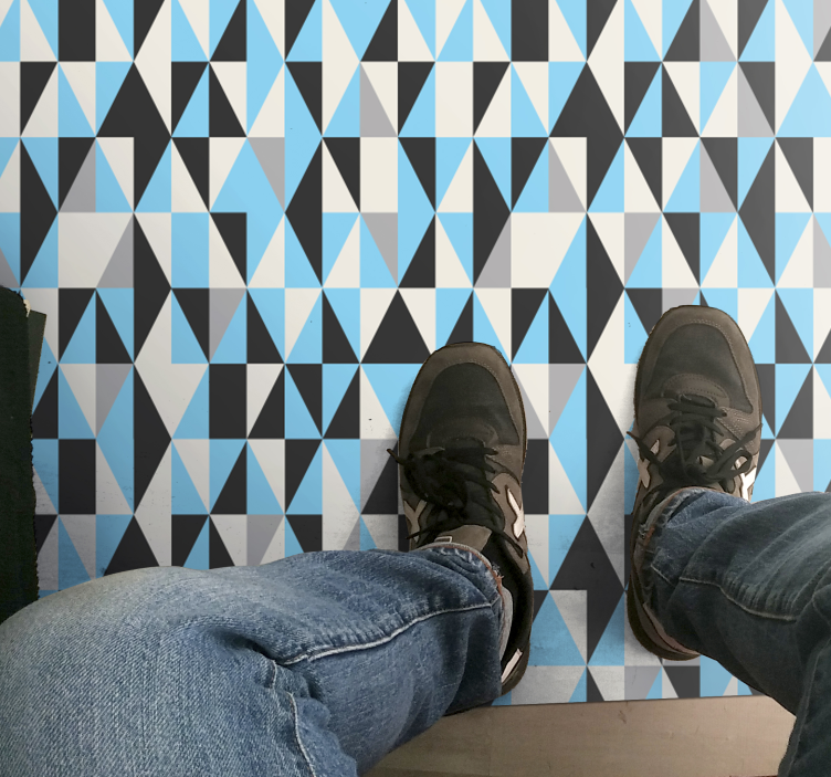 Vinyl tapijt geometrisch driehoekig motief - TenStickers