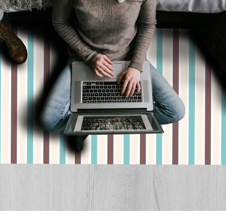 Vinyl tapijt met strepen blauwe strepen spectrum - TenStickers