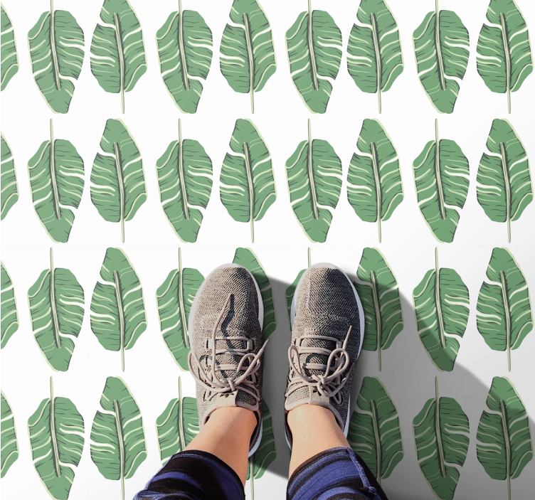 Vinyl tapijt natuur weelderig bladmotief - TenStickers