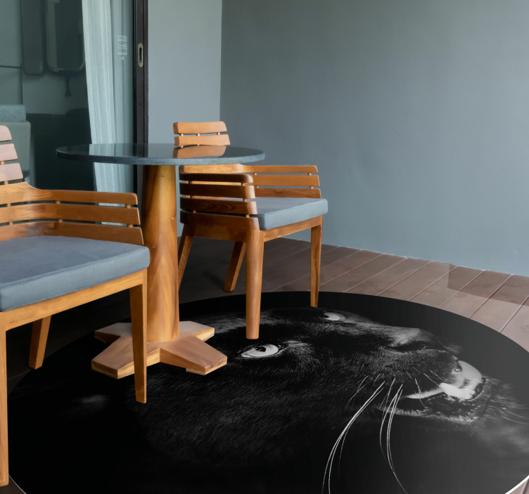 Zwarte black panter vinyl tapijt - TenStickers