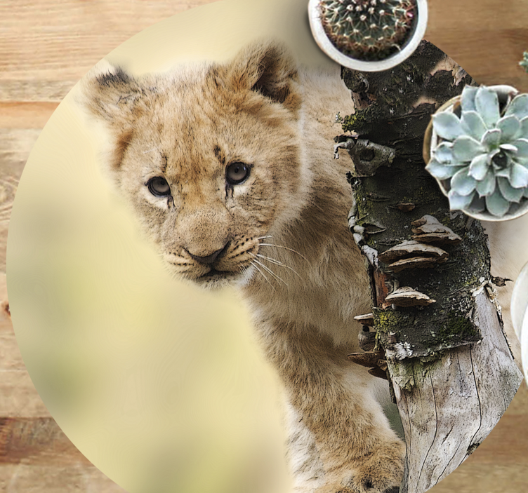 Vinyl vloerkleed dieren Dierlijke schattige tijger - TenStickers