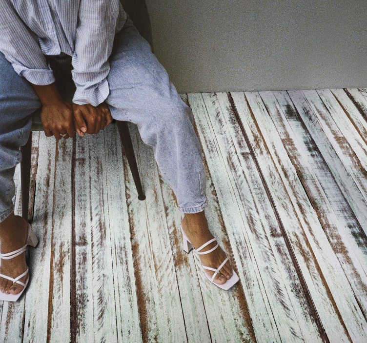 Vinyl tapijt oude houten planken - TenStickers