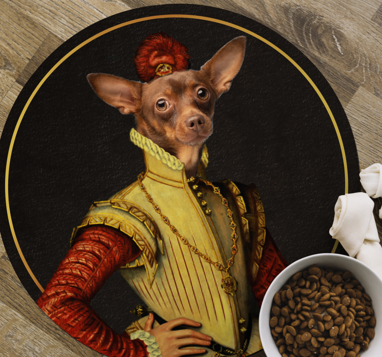 Vinyl vloerkleed aristocratische hond foto - TenStickers
