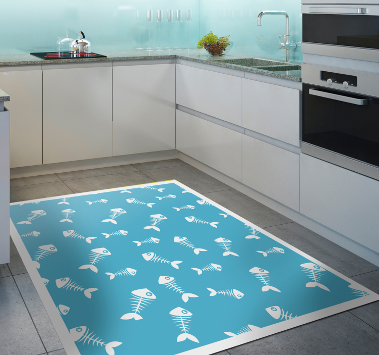 Weegskelet vinyl vloerkleed keuken - TenStickers