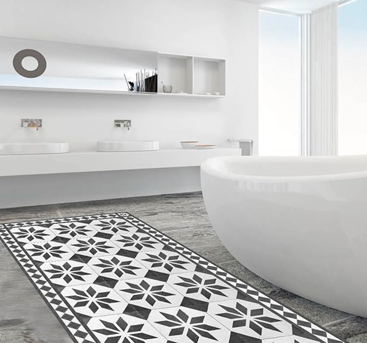 Vloerkleed in klassieke stijl vinyl tapijt mozaïek - TenStickers