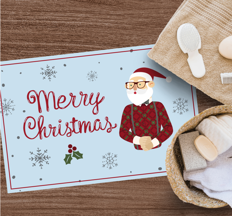 Vrolijke kerstgroet vinyl tapijt Halloween - TenStickers