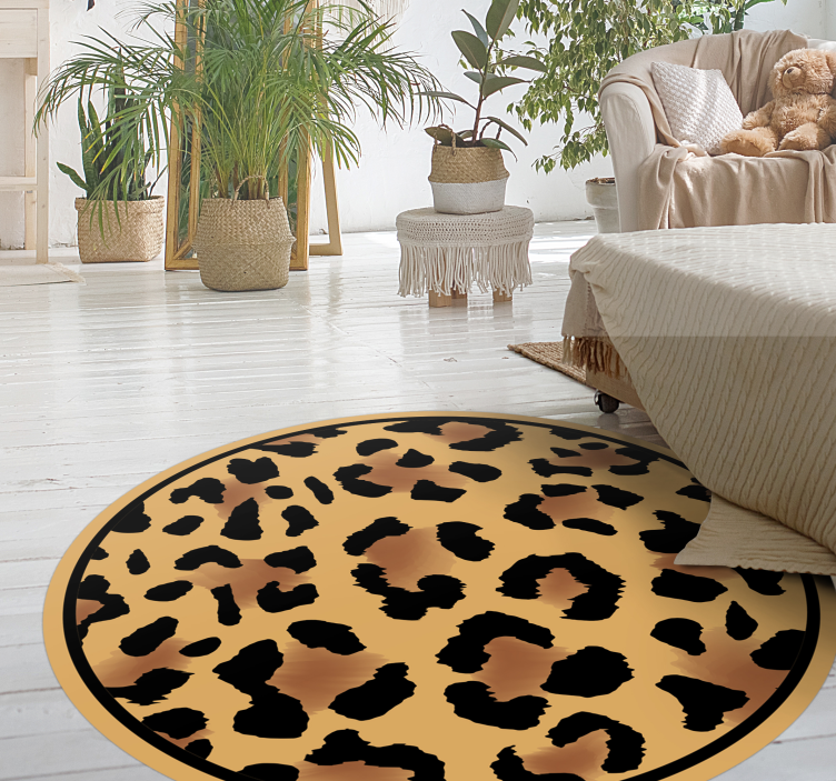 Wild luipaardpatroon vinyl tapijt dierenprint - TenStickers