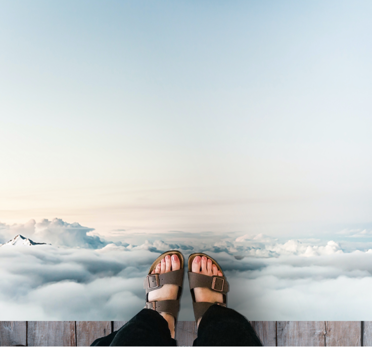 Wolkenlandschap sereniteit vinyl tapijt natuur - TenStickers