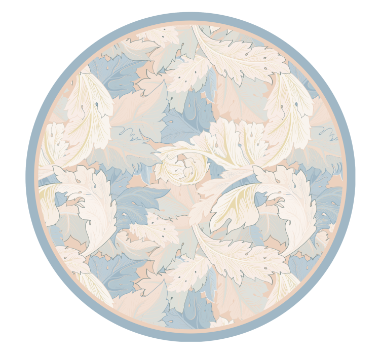 Zacht bladpatroon vinyl tapijt bloemen en planten - TenStickers