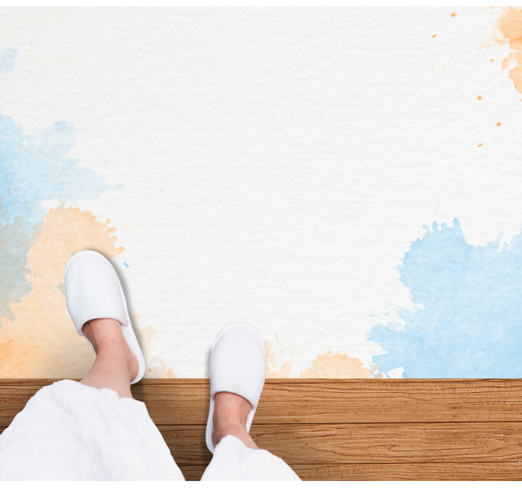 Zachte aquareltinten vinyl tapijt badkamer - TenStickers