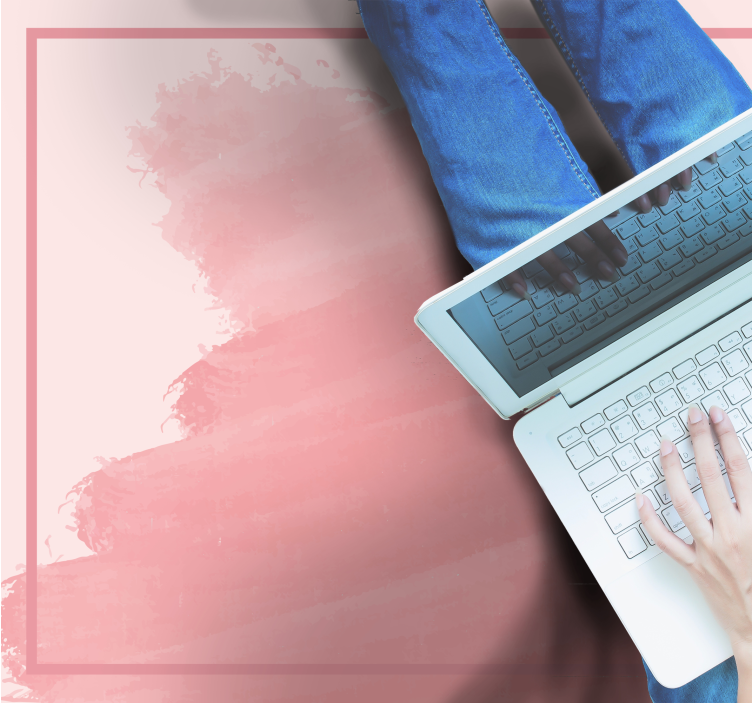 Zachte roze tinten vinyl tapijt slaapkamer - TenStickers