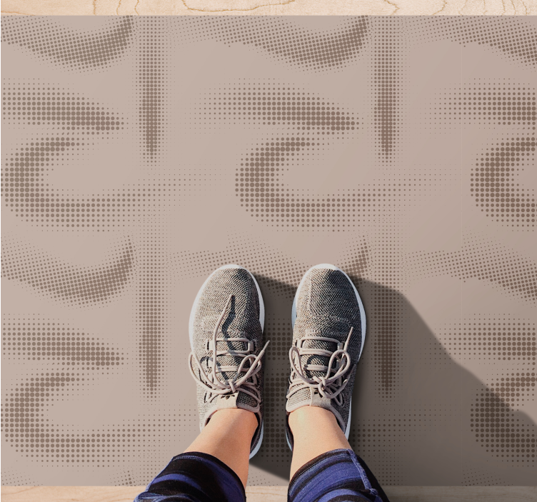 Zachte textuurwervelingen vinyl tapijt woonkamer - TenStickers