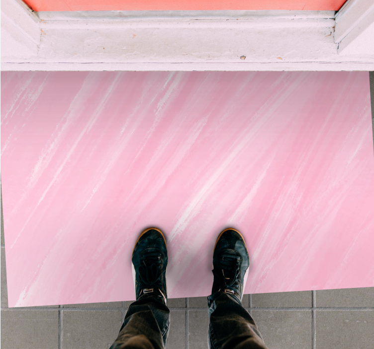 Zachtroze marmer vinyl tapijt roze - TenStickers