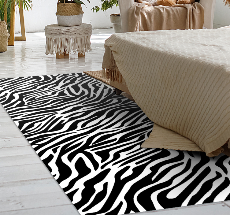 Zebrastreep stijl vinyl tapijt dierenprint - TenStickers