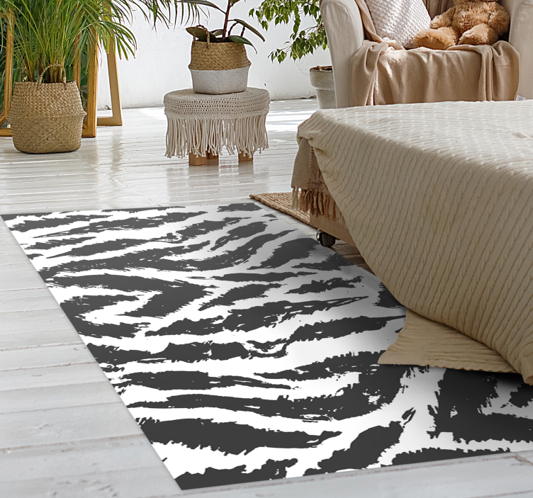 Zebrastrepen concept vinyl tapijt dierenprint - TenStickers