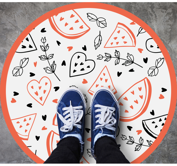 Zoete hartpatronen vinyl tapijt voor meer kinderen - TenStickers