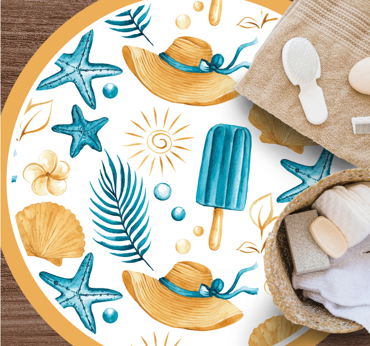 Zomervakantie vibes vinyl tapijt natuur - TenStickers