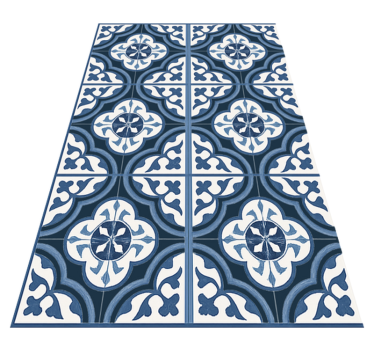 Blauwe majorica portugees vinyl tapijt woonkamer - TenStickers