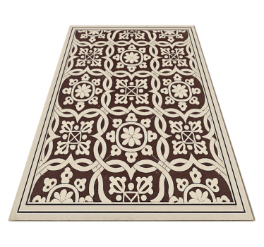 Organische tegels vinyl tapijt woonkamer - TenStickers