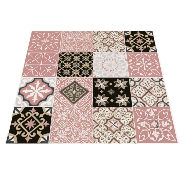 Roze cement vinyl tapijt woonkamer - TenStickers