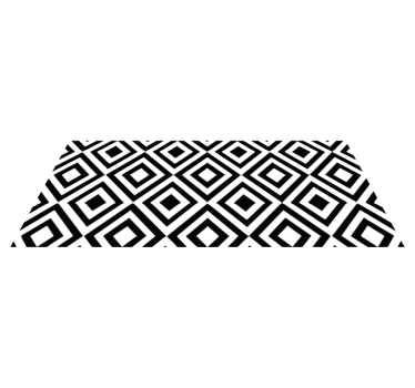 Zwart-wit vinyl tapijt geometrisch - TenStickers