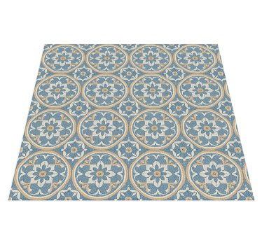 Vinyl tapijt woonkamer azulejo stijl mat - TenStickers
