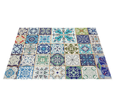 Vinyl tapijt woonkamer mediterrane mozaïekmat - TenStickers