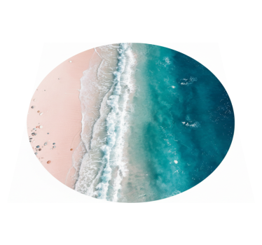 Vinyl tapijt woonkamer de strandcirkel - TenStickers