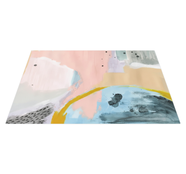 Vinyl tapijt woonkamer kleurrijke kunst - TenStickers