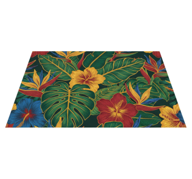 Vinyl tapijt woonkamer exotische plant - TenStickers