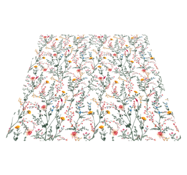 Vinyl tapijt bloemen en planten dun minimalistisch tuinbloemen - TenStickers