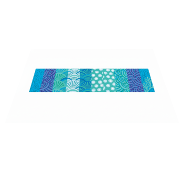 Vinyl tapijt woonkamer turquoise oceaan patroon - TenStickers