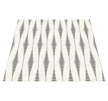 Vinyl tapijt geometrisch rabaul ikat grijs en beige - TenStickers