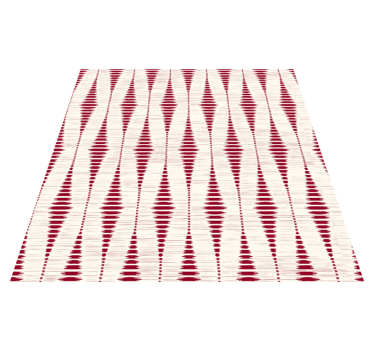 Vinyl tapijt geometrisch rood rabaul ikat - TenStickers
