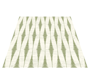 Vinyl tapijt geometrisch mosgroen rabaul ikat - TenStickers