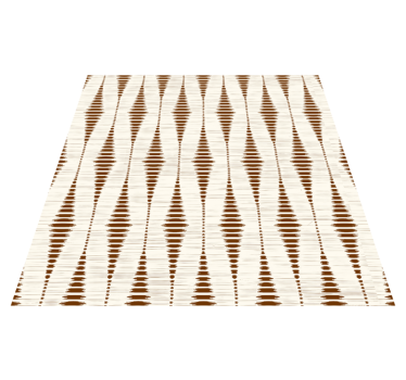 Vinyl tapijt geometrisch chocoladebruin ikat - TenStickers
