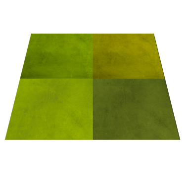 Vinyl tapijt geometrisch moderne groene vierkanten - TenStickers