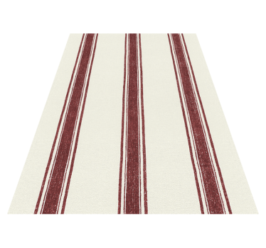 Vinyl tapijt geometrisch verticale lijnen rood - TenStickers