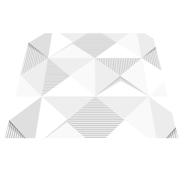 Vinyl tapijt geometrisch 3d witte vierkanten - TenStickers