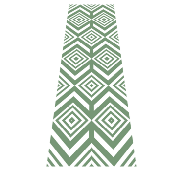 Vinyl tapijt geometrisch groene ruiten - TenStickers