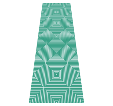 Vinyl tapijt geometrisch groen vierkant patroon - TenStickers