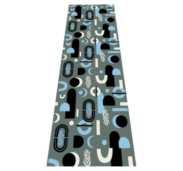 Vinyl tapijt geometrisch abstracte vorm op achtergrond - TenStickers