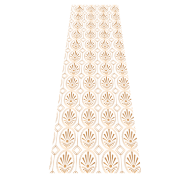 Vinyl tapijt geometrisch moderne kunst wit en goud patroon - TenStickers