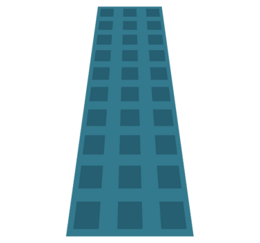 Vinyl tapijt geometrisch blauw patroon met vierkanten - TenStickers