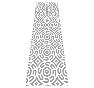 Vinyl tapijt geometrisch wit patroon met cirkels - TenStickers