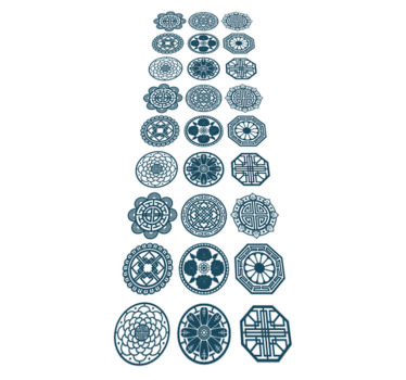 Vinyl tapijt geometrisch koreaanse vormen - TenStickers