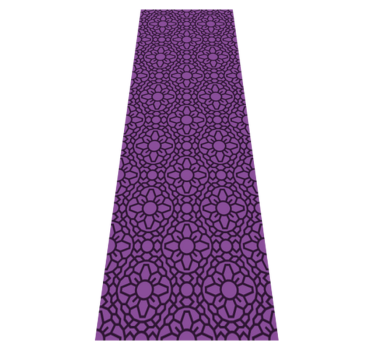 Vinyl tapijt geometrisch paarse cirkelflowers - TenStickers