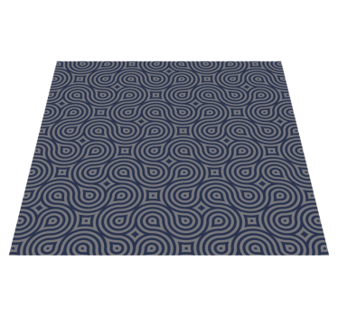Vinyl tapijt geometrisch blauwe geometrische vormen - TenStickers