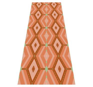 Vinyl tapijt geometrisch 30s herfsttinten geometrisch - TenStickers